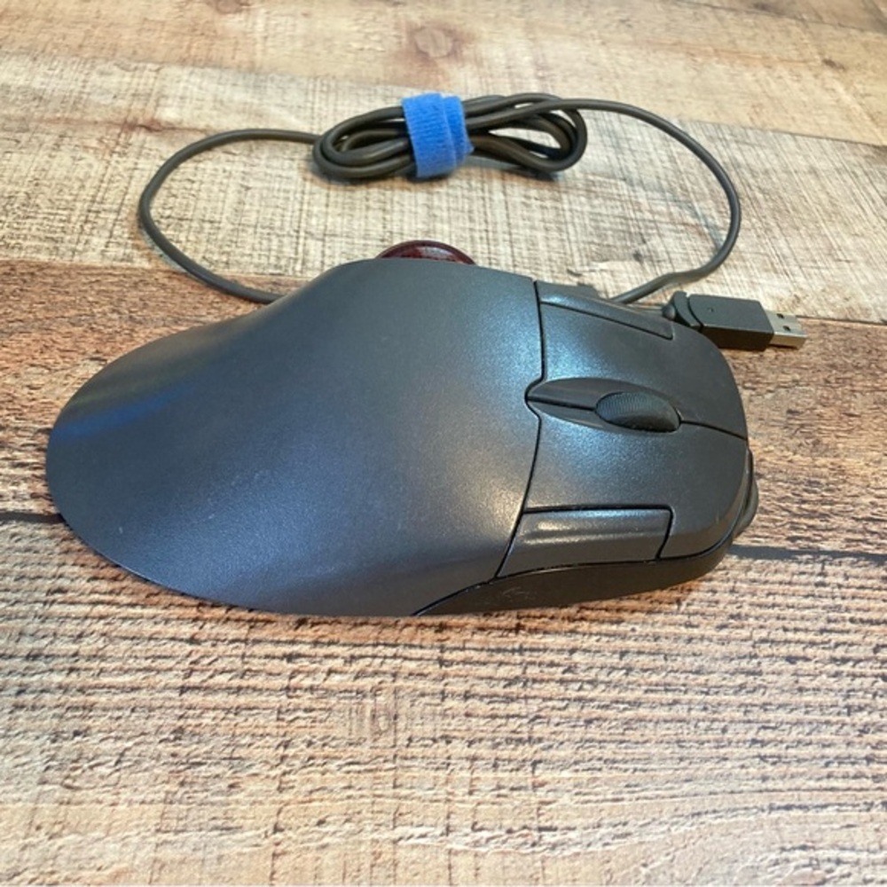 Microsoft Trackball Optical 1.0 PS2/USB Wired Mouse Red X05-87475 NOT TESTED - Picture 3 of 5